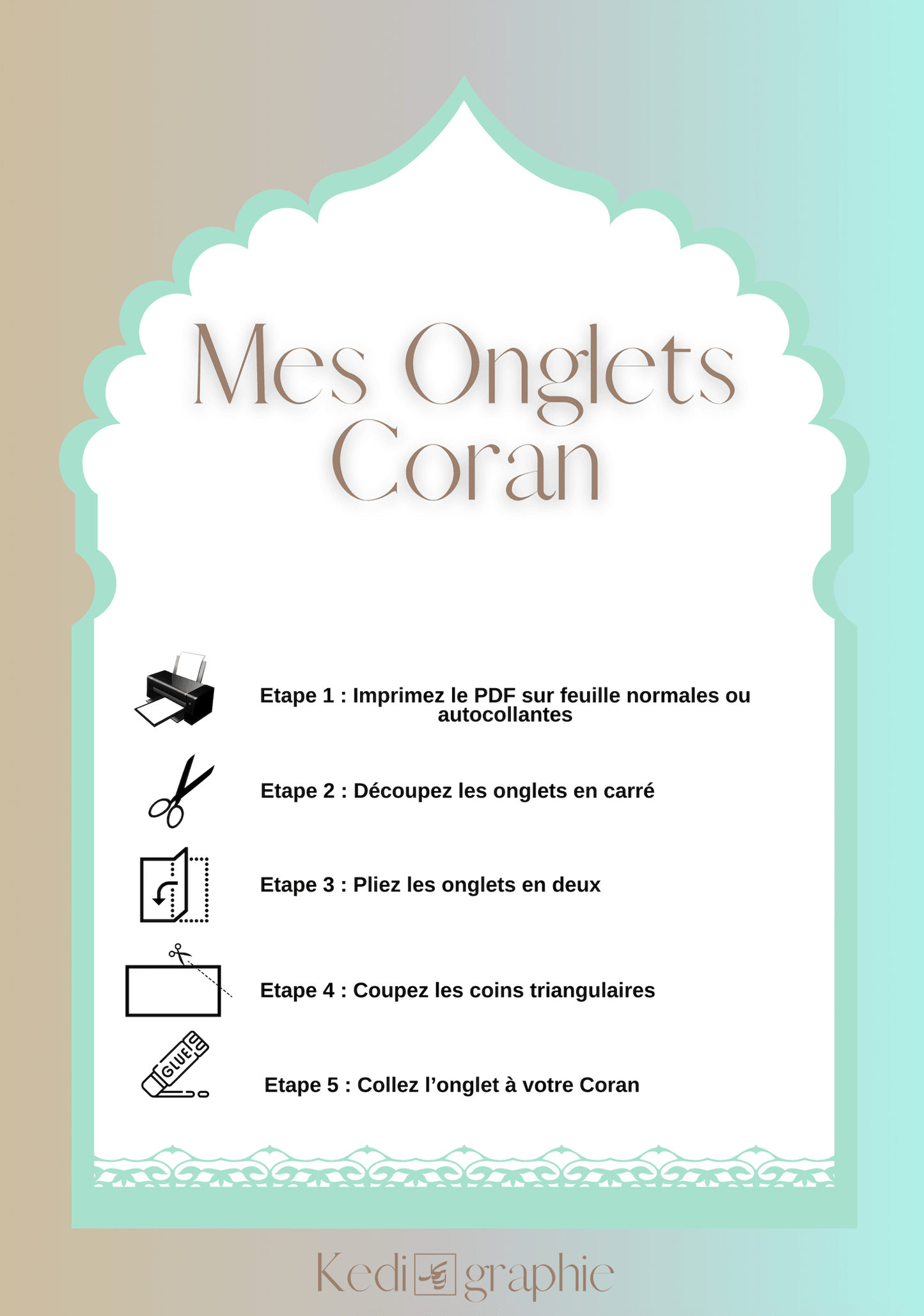 Onglets Coran - Arabe - PDF Gratuit