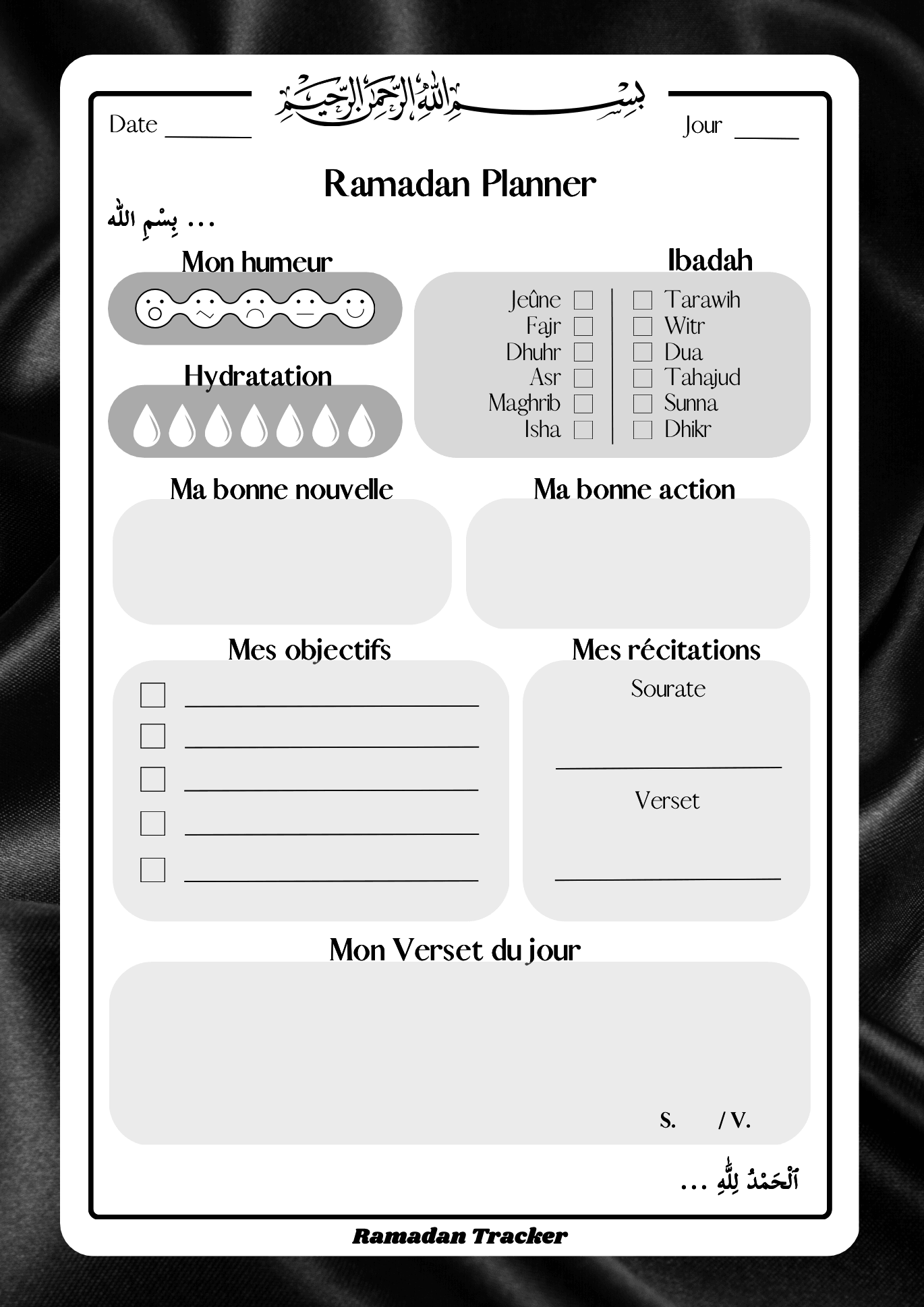 Ramadan Tracker - Quran Tracker - PDF Gratuit