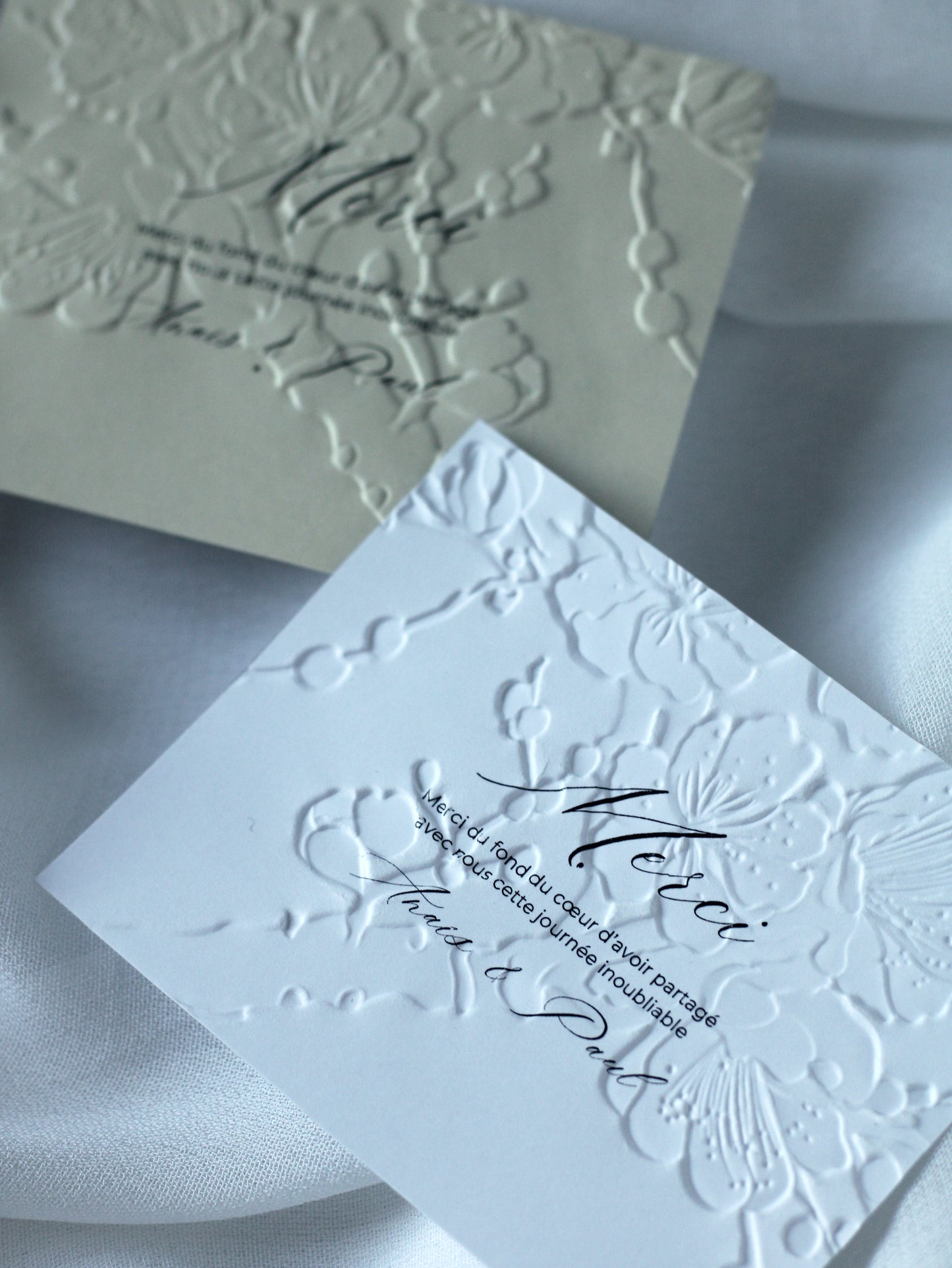 Cartes de remerciement - Embossage "Sakura"