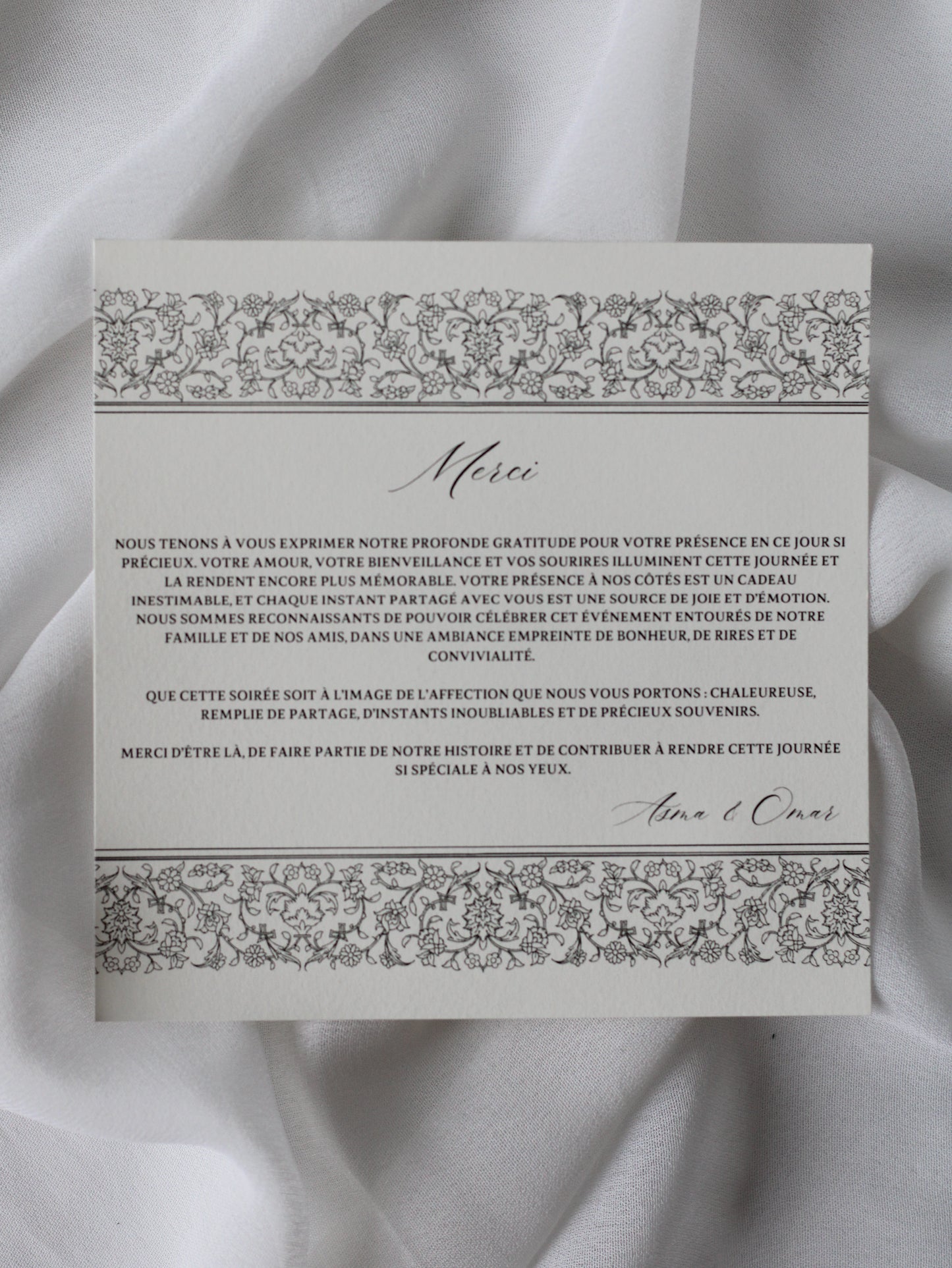 Carte de remerciement - ZENITH