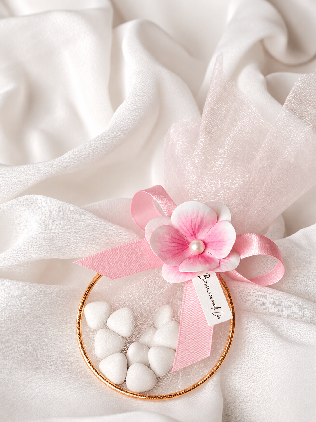 Anneau de dragées naissance - Cadeaux invités