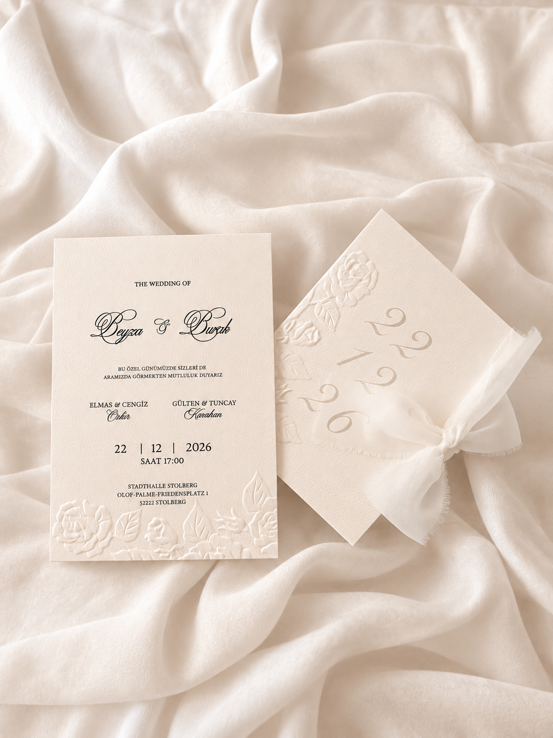Faire-part de mariage personnalisé – Collection ROSE