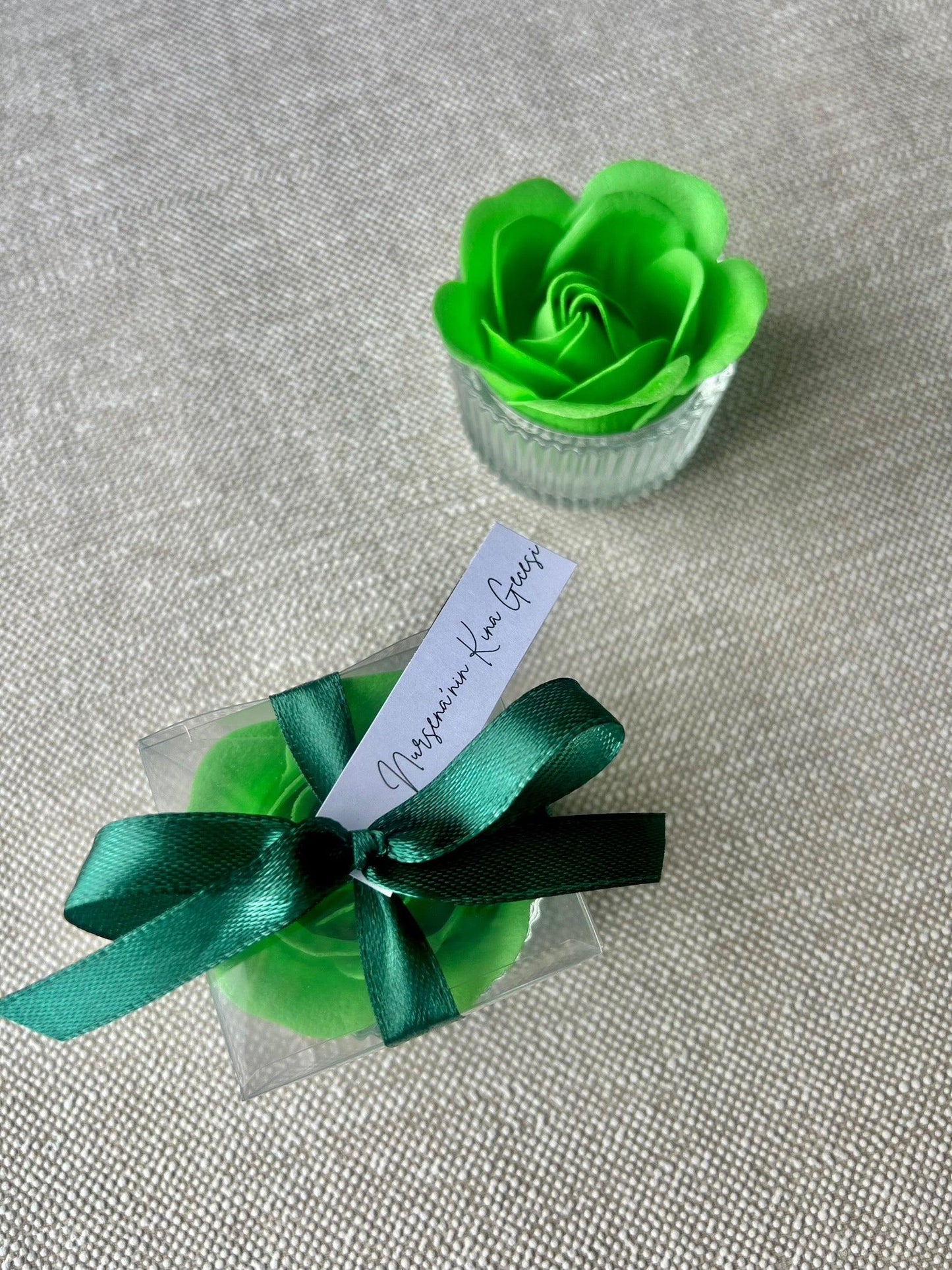 Photophore & Rose de Savon - Cadeaux invités