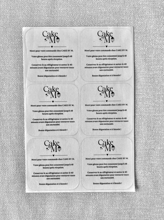 Etiquettes - Pelliculé brillants - Carré arrondis - 8x8cm