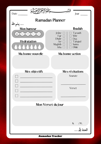 Ramadan Tracker - Quran Tracker - PDF Gratuit