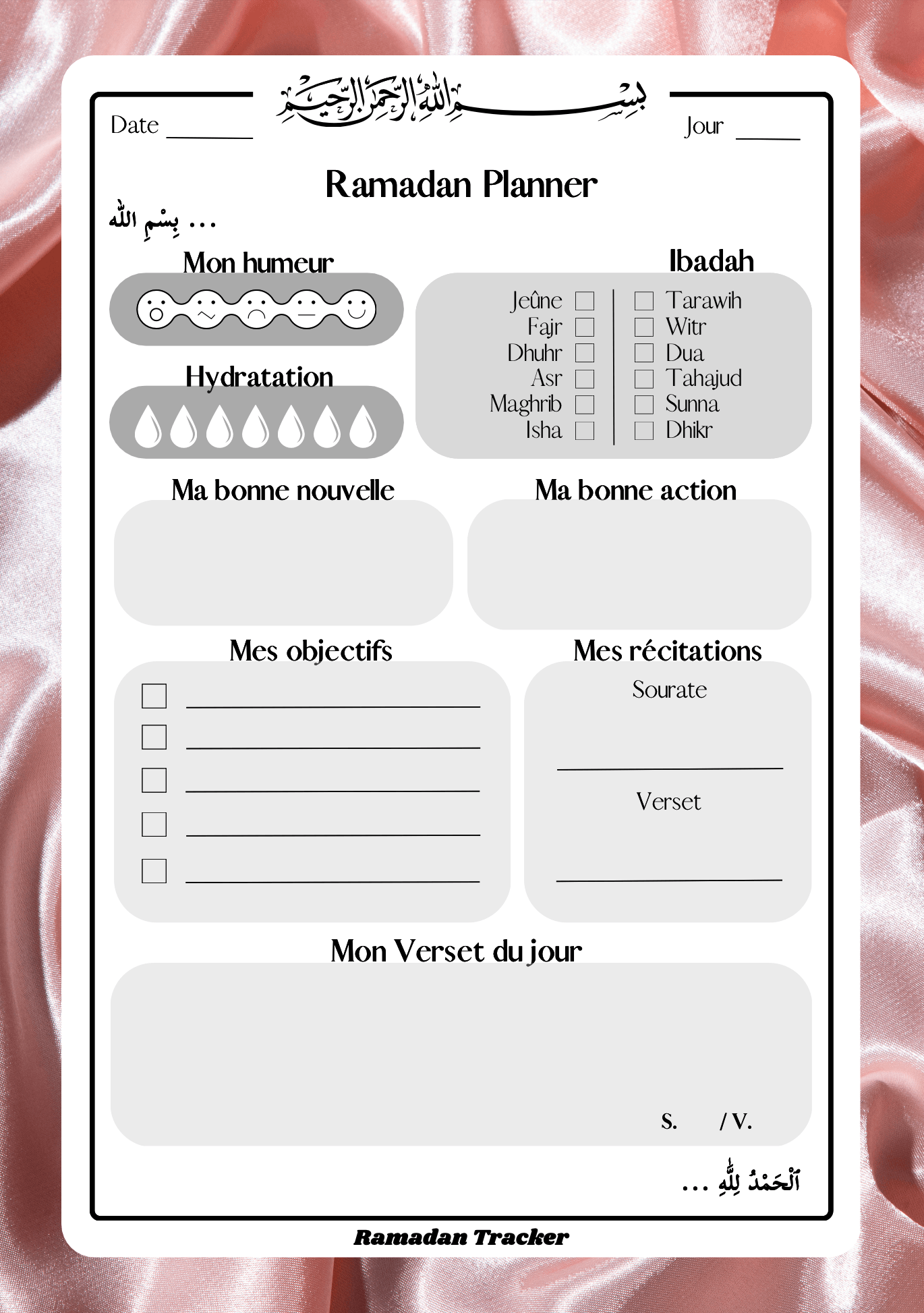 Ramadan Tracker - Quran Tracker - PDF Gratuit