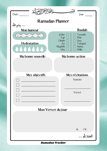 Ramadan Tracker - Quran Tracker - PDF Gratuit