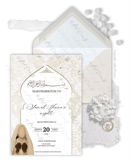 Faire-part numérique - Henna night "Iranian Carpet"