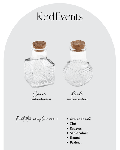 Bouteille & bouchon liège - Cadeaux invités