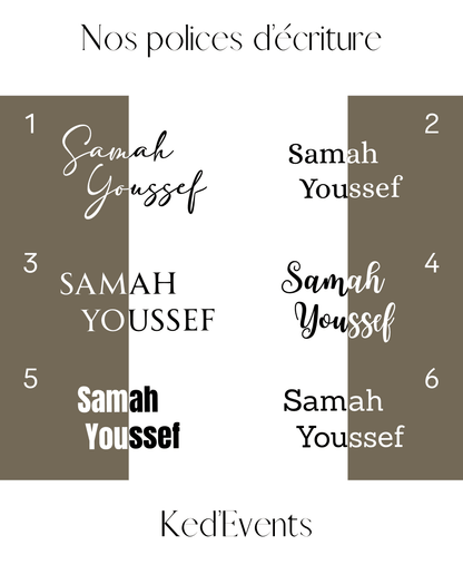 Ruban pour verre - Mariage