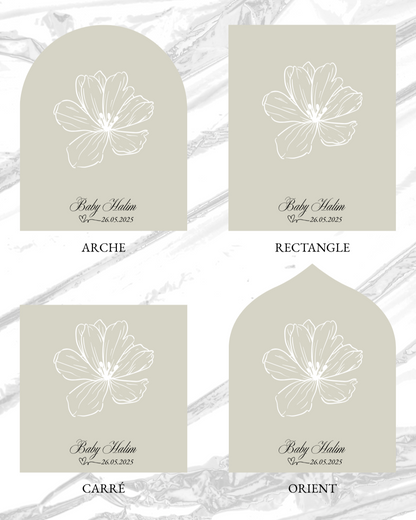 Carte avec Diffuseur Céramique "Roses" - Cadeaux invités