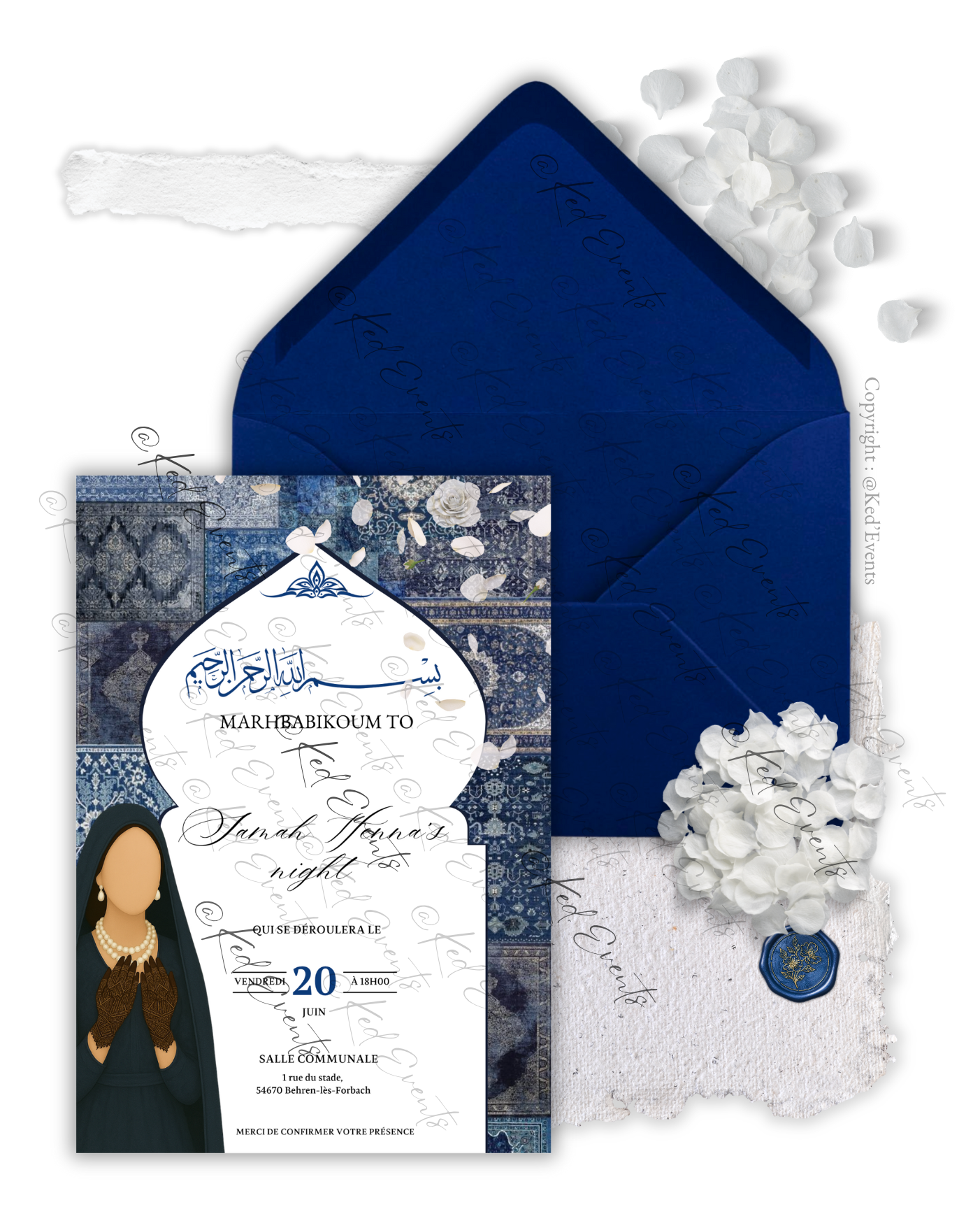 Faire-part numérique - Henna night "Iranian Carpet"