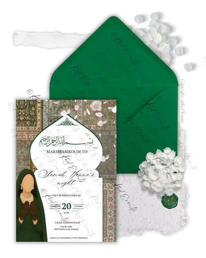 Faire-part numérique - Henna night "Iranian Carpet"