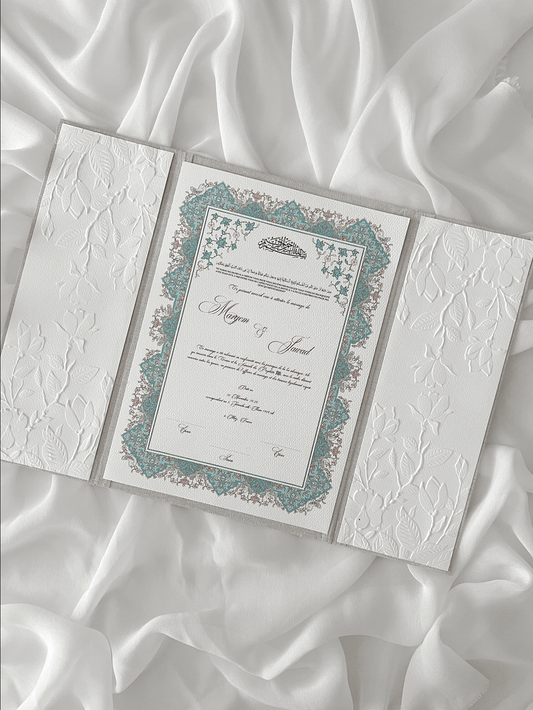 Certificat de mariage religieux personnalisé – Collection RAWDAH