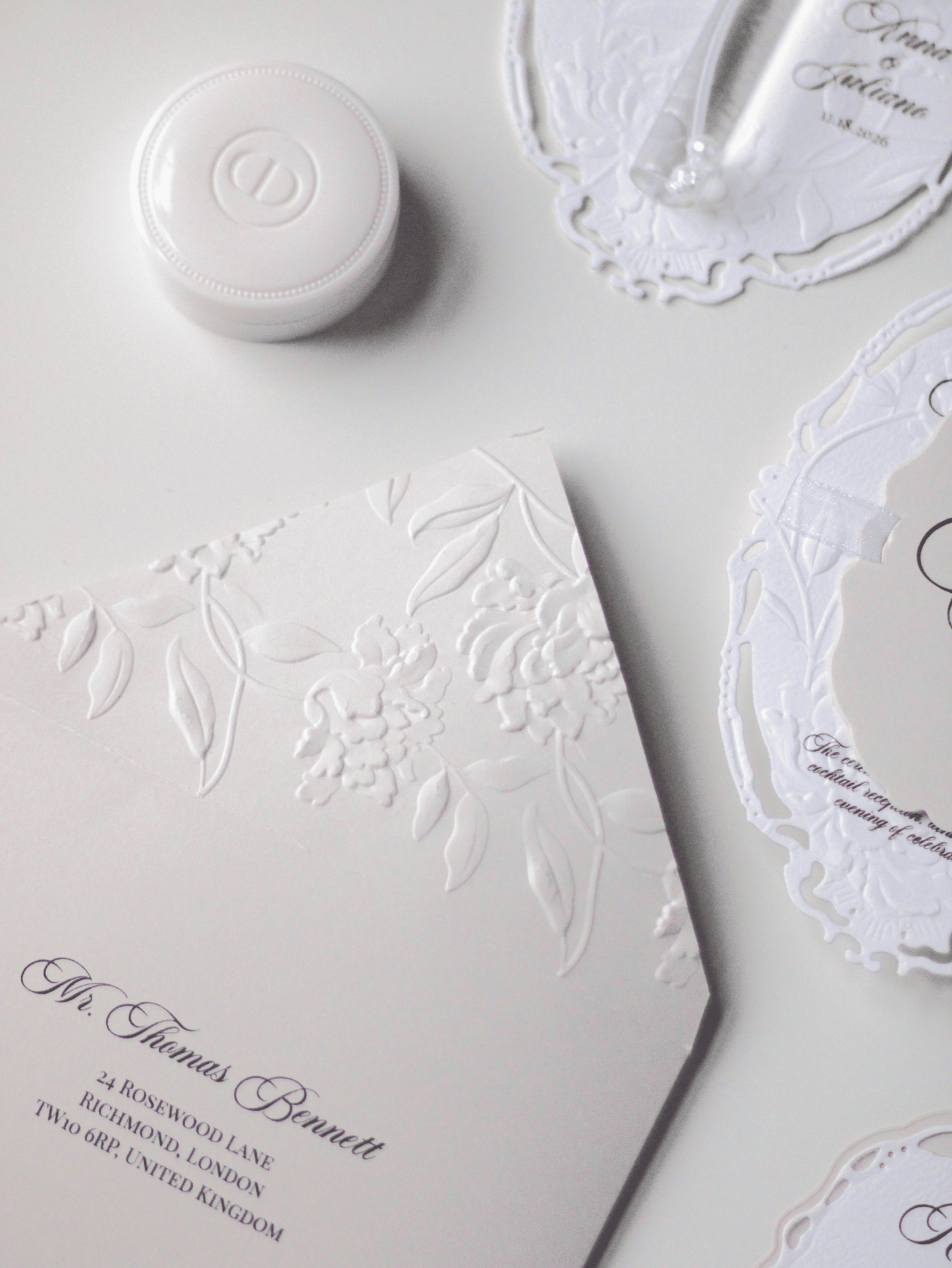 Faire-Part - Inspiration BRIDGERTON - Blanc