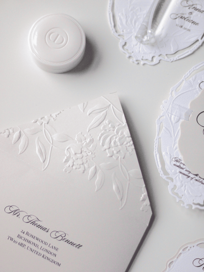 Faire-Part - Inspiration BRIDGERTON - Blanc