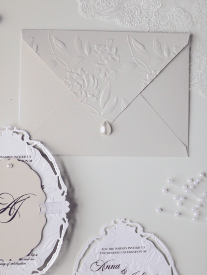 Faire-Part - Inspiration BRIDGERTON - Blanc