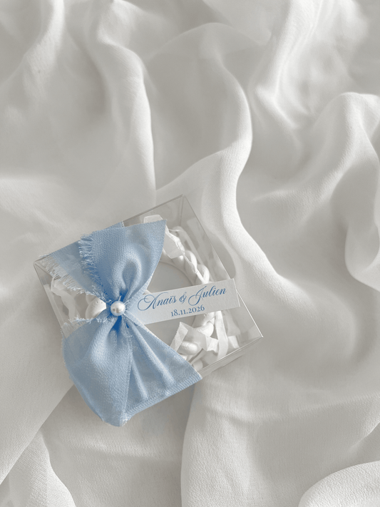Bougie Photophore tressée & Boîte "LEA" - Cadeaux invités