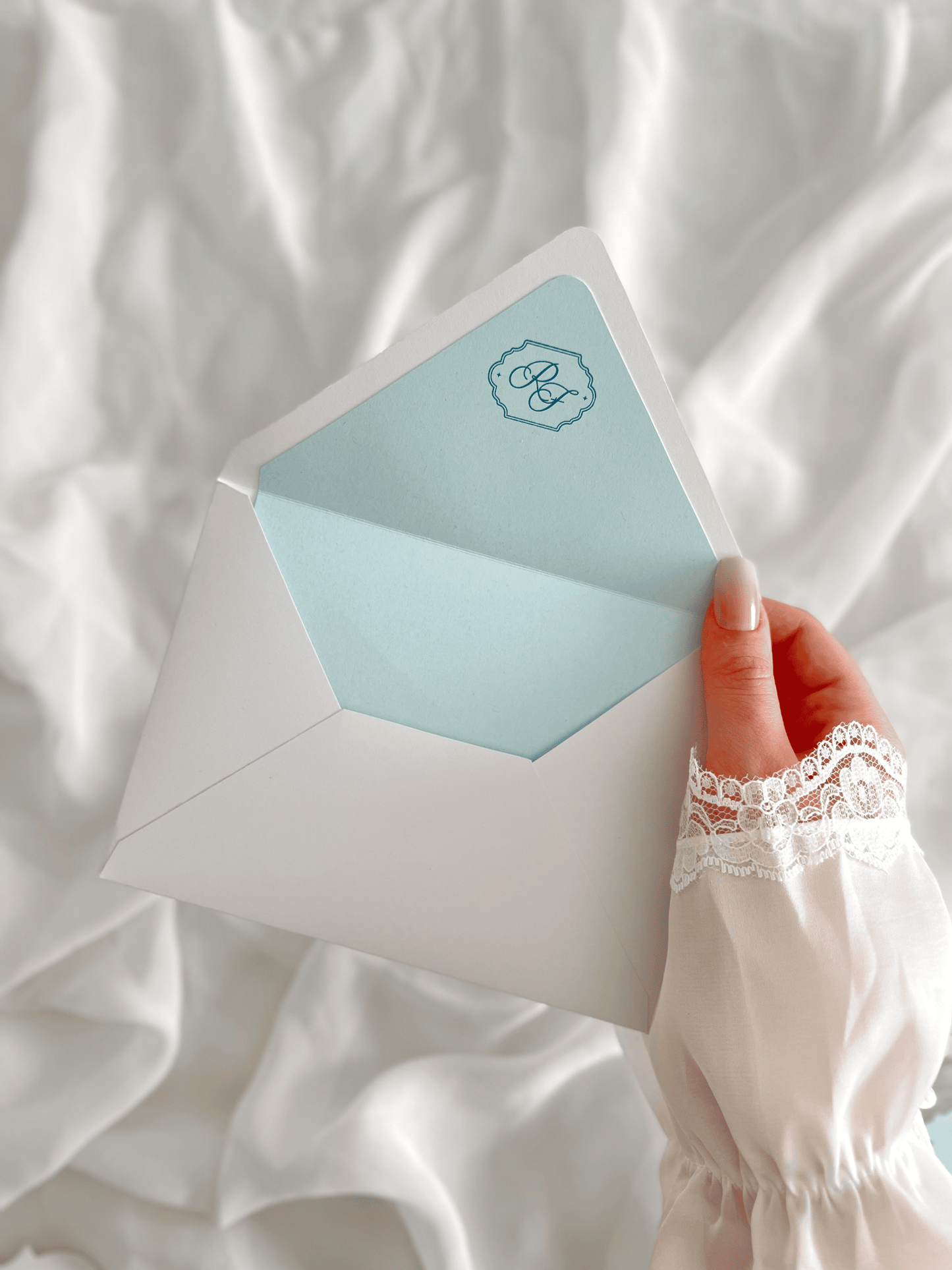 Faire-Part - RACHEL - Blanc & Bleu