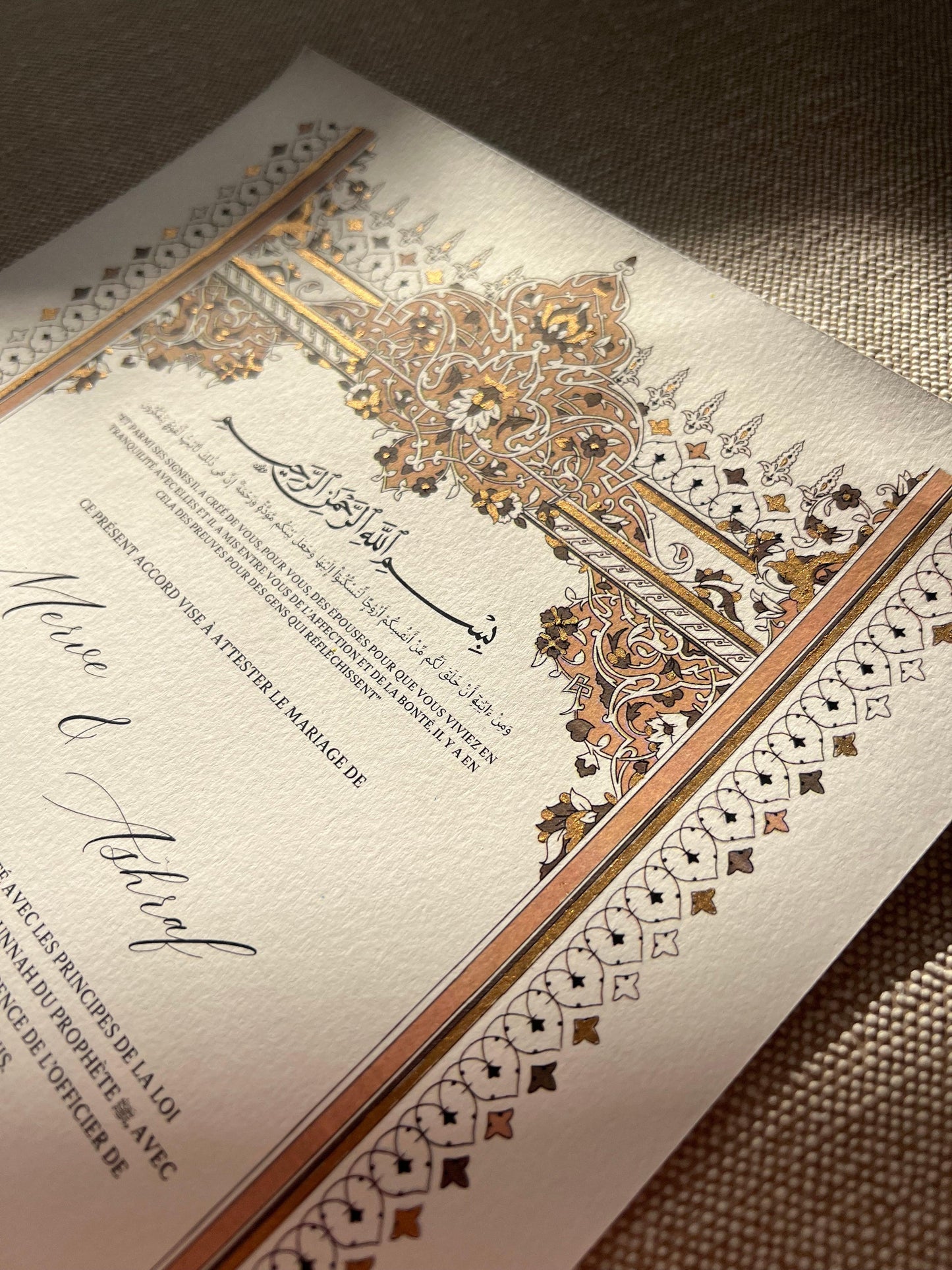 Certificat de Mariage Religieux "VERSAILLES"