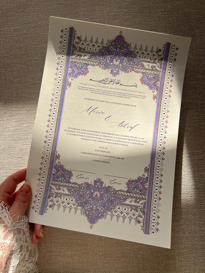 Certificat de Mariage Religieux "VERSAILLES"