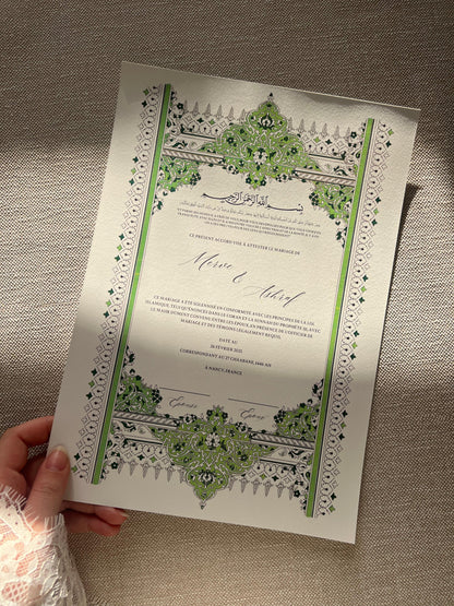 Certificat de Mariage Religieux "VERSAILLES"