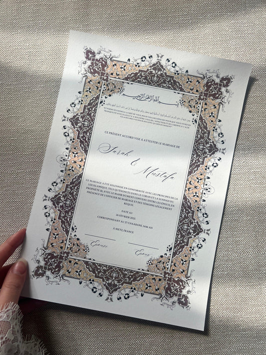 Certificat de Mariage Religieux "SAMAH"