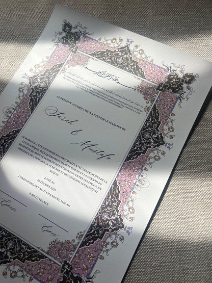 Certificat de Mariage Religieux "SAMAH"