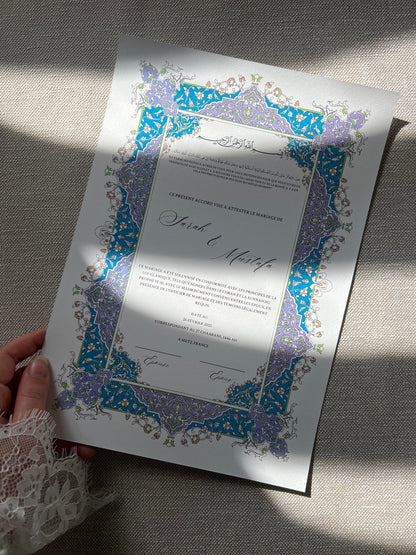 Certificat de Mariage Religieux "SAMAH"