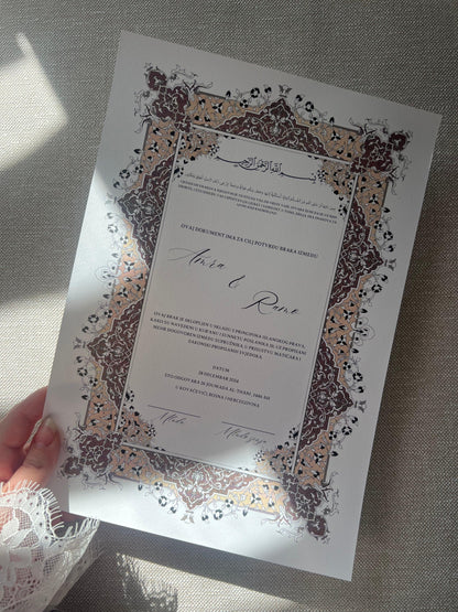 Certificat de Mariage Religieux "SAMAH"