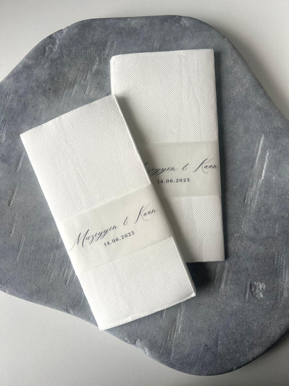 Serviette de table Vellum - NILUFER / NACRE