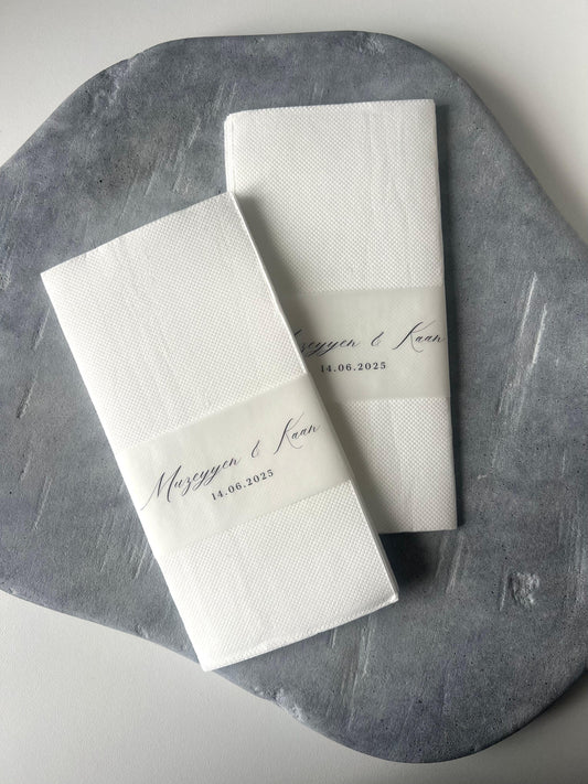 Serviette de table Vellum - NILUFER / NACRE