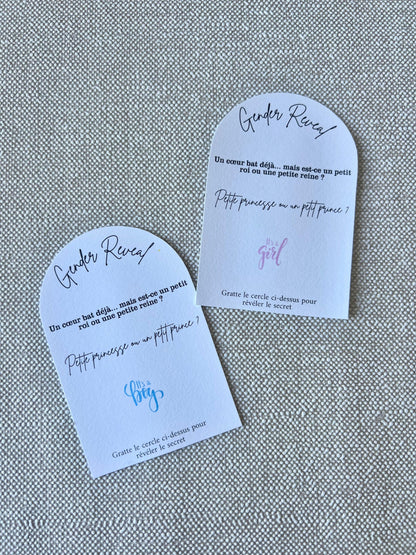 Carte "Gender Reveal" à gratter - NACRE