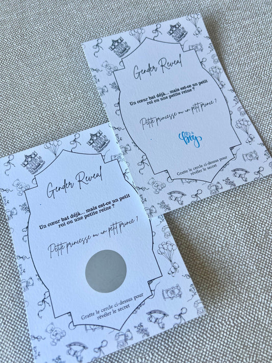 Carte "Gender Reveal" à gratter- MELODIE