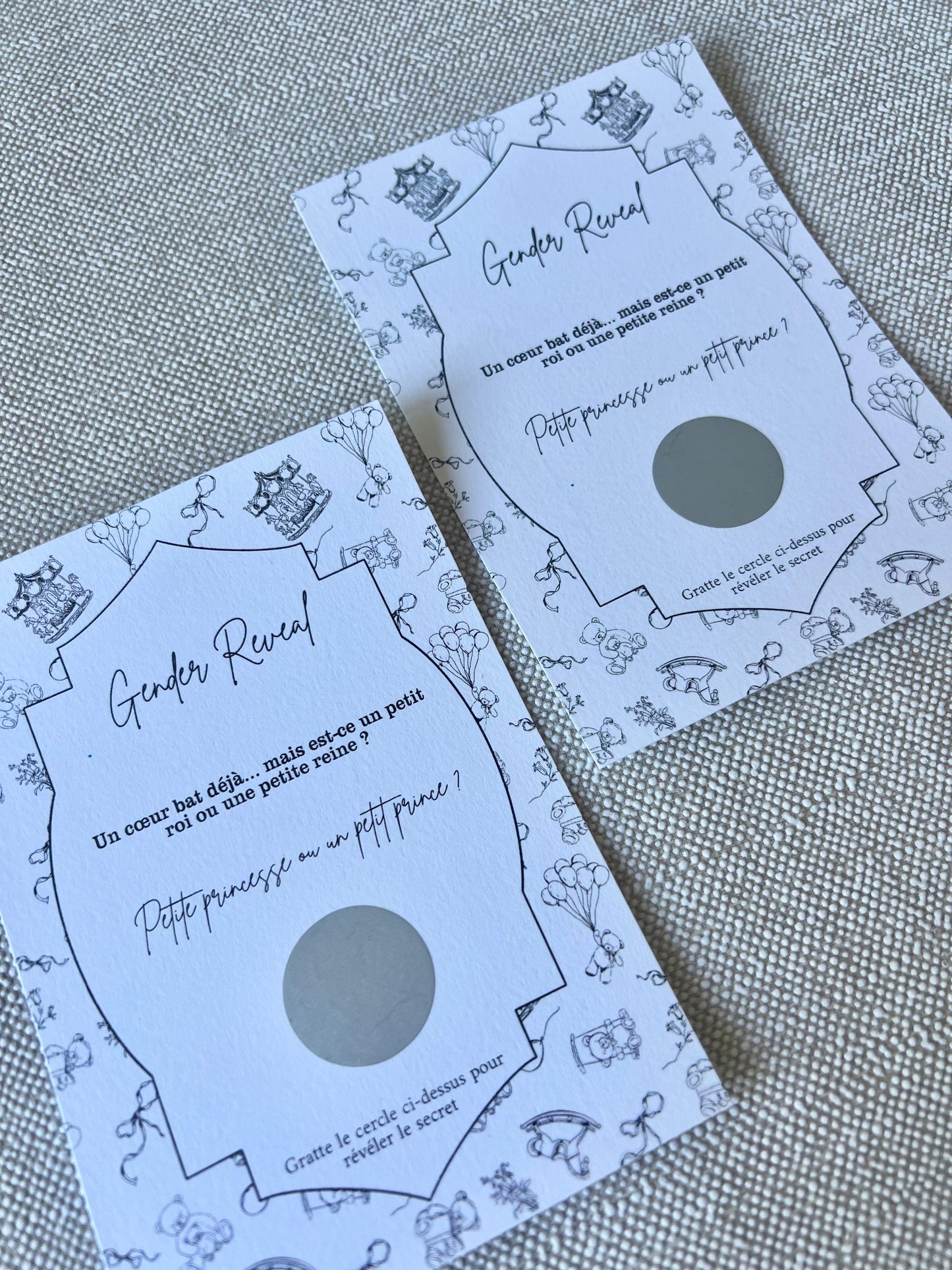 Carte "Gender Reveal" à gratter- MELODIE