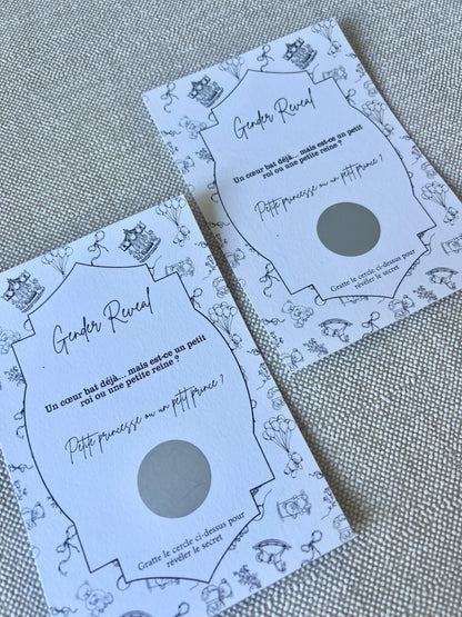 Carte "Gender Reveal" à gratter- MELODIE
