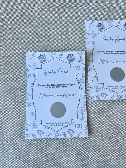 Carte "Gender Reveal" à gratter- MELODIE