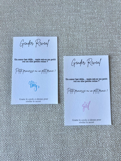 Carte "Gender Reveal" à gratter - SIGNATURE