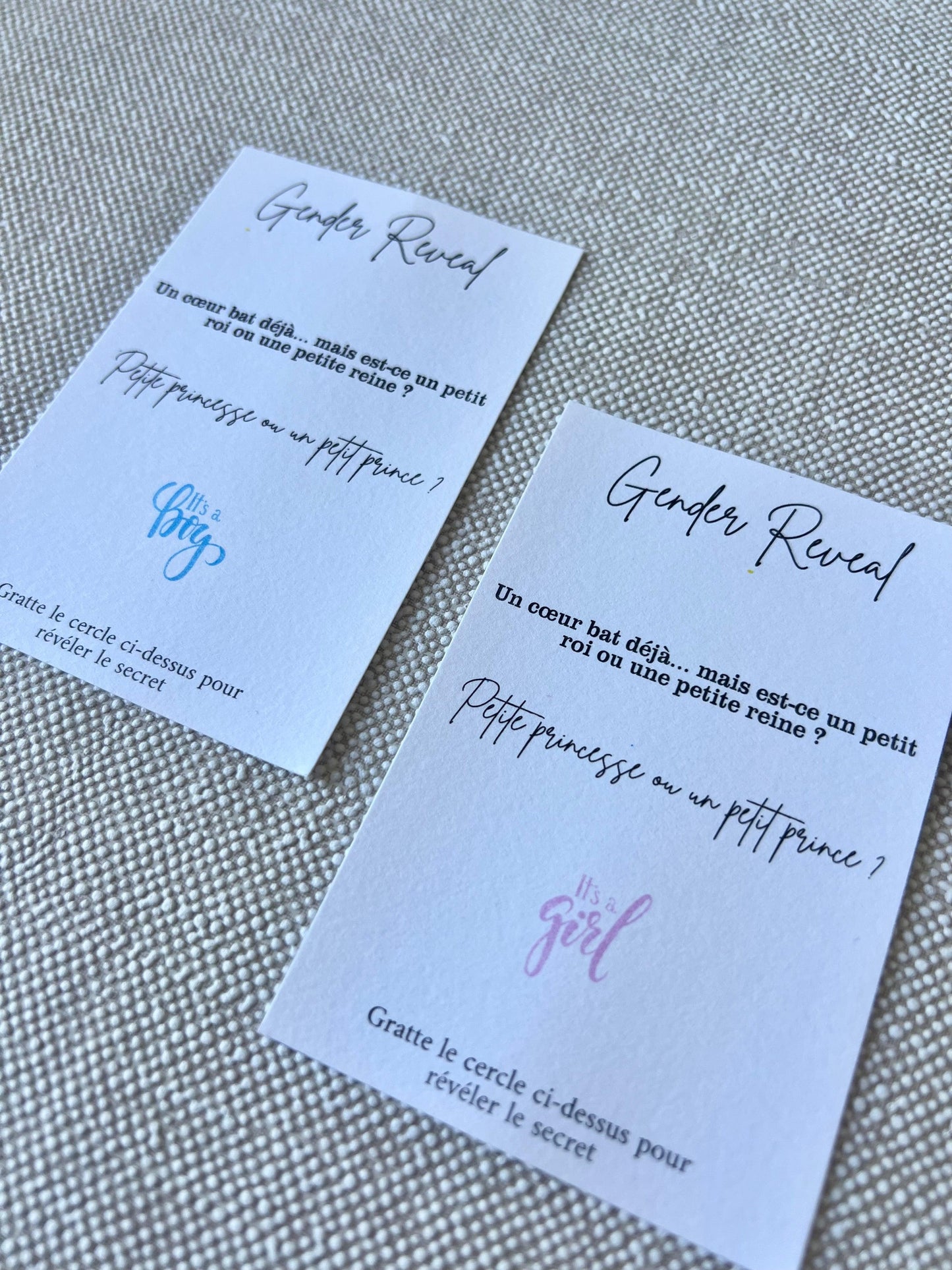 Carte "Gender Reveal" à gratter - SIGNATURE
