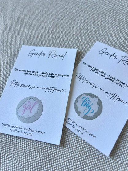 Carte "Gender Reveal" à gratter - SIGNATURE