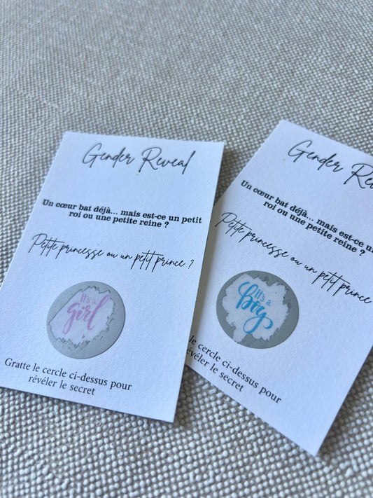 Carte "Gender Reveal" à gratter - SIGNATURE