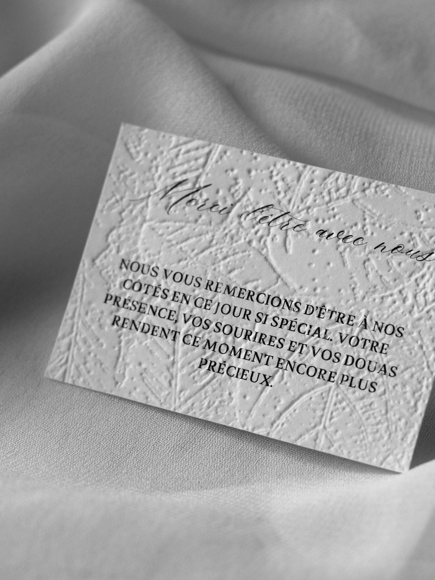 Cartes de remerciement - Embossage "Feuillage"