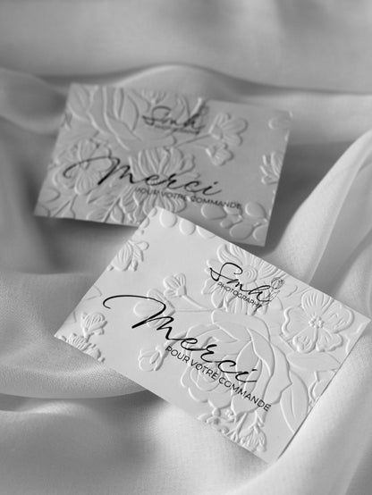 Cartes de remerciement - Embossage "Bloom"