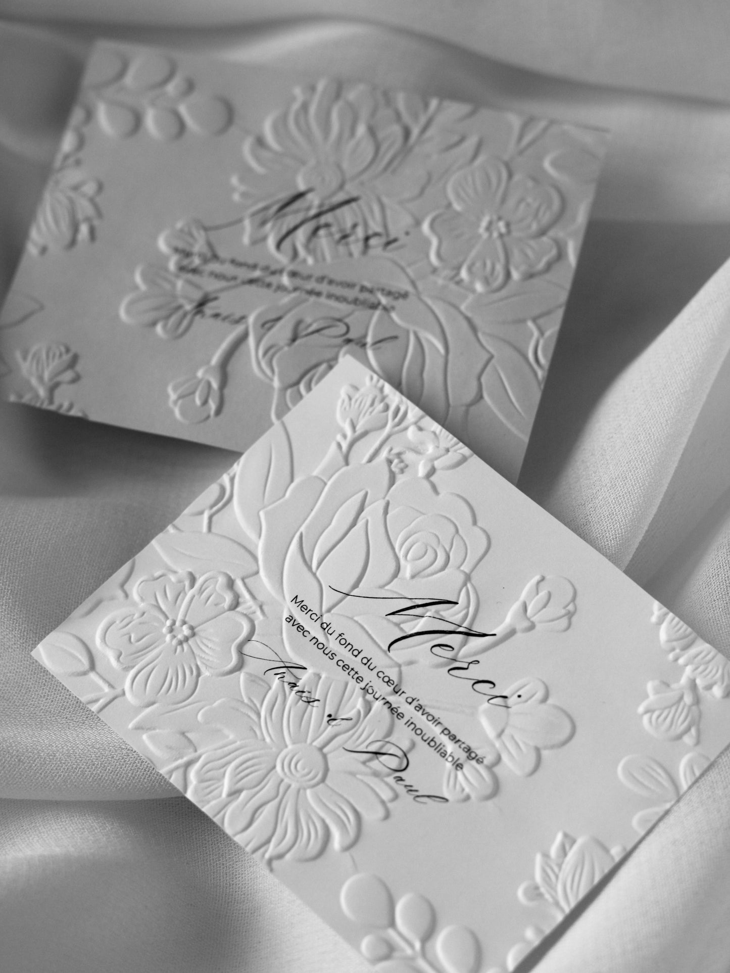Cartes de remerciement - Embossage "Bloom"