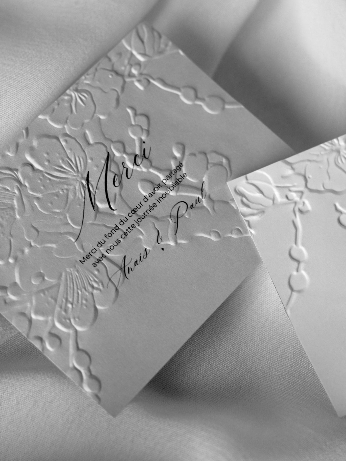 Cartes de remerciement - Embossage "Sakura"