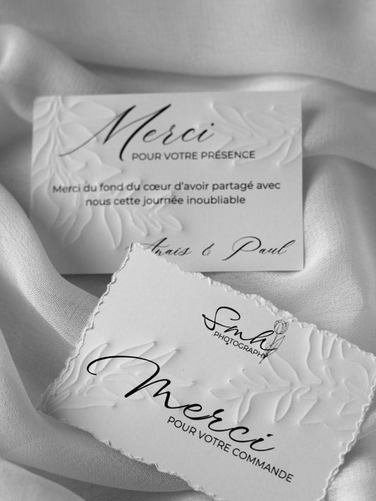 Cartes de remerciement - Embossage "Floréa"