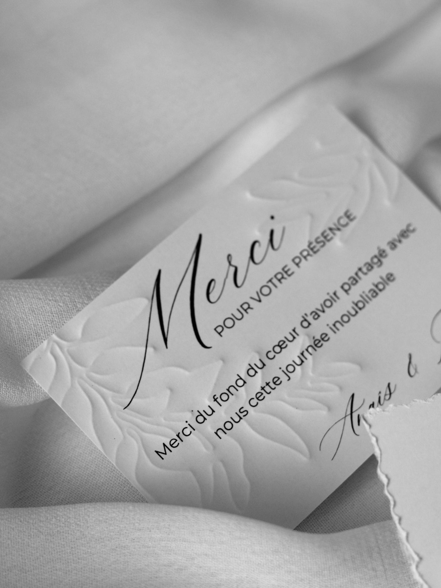 Cartes de remerciement - Embossage "Floréa"