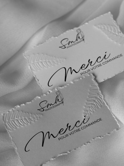 Cartes de remerciement - Embossage "Verdure"