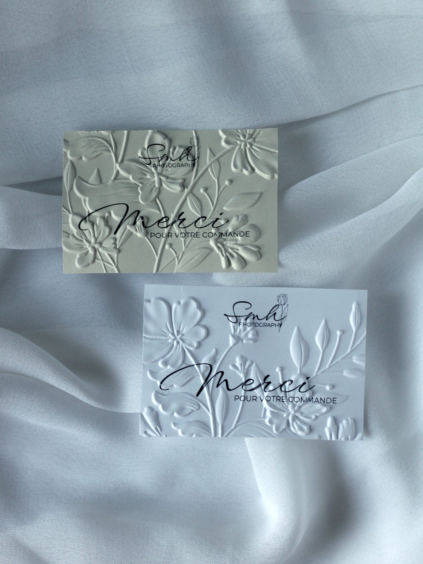 Cartes de remerciement - Embossage "Floral"
