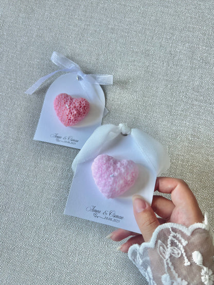 Carte avec Bougie "Coeur" - Cadeaux invités